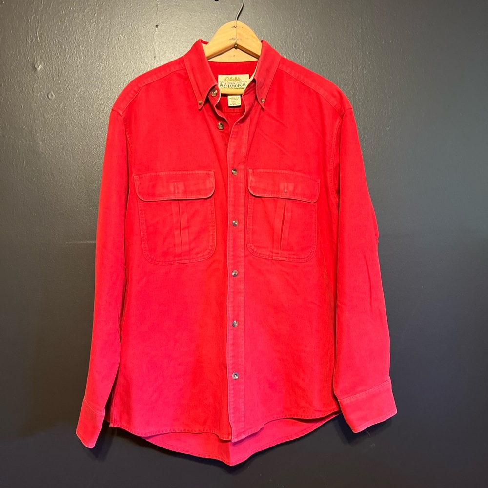 Vintage 90's Cabela's Deerskin Soft Chamois Button-Up Shirt